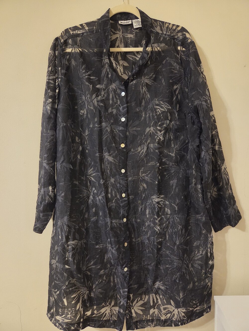 Sheer Button Down Blouse/Tunic